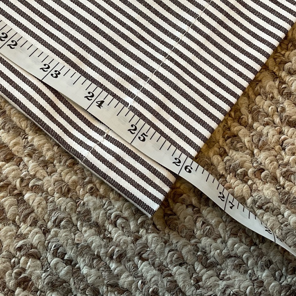NWT LOFT Brown and White Striped Cropped Belted Pant - Size 6 - Picture 10 of 16